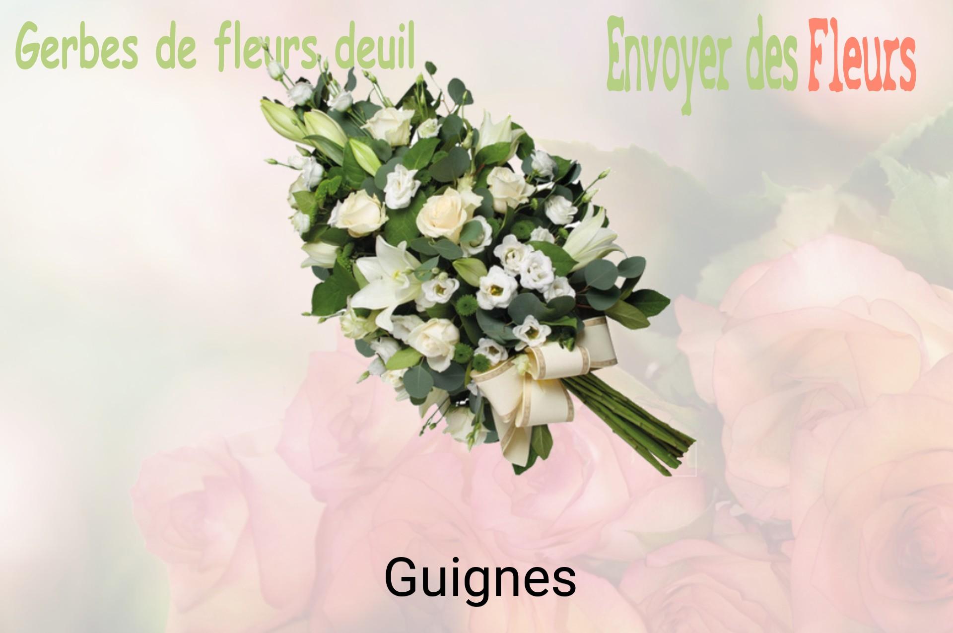 Gerbe de fleurs de deuil livrée à Guignes